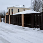 Штакетник 136 с бор. П-образный, трапеция, RAL 8017, шахматка, автоматика, пиксы, зима Штакетник 136 с бор. П-образный, трапеция, RAL 8017, шахматка, автоматика, пиксы, зима